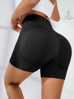 Shorts De Yoga Para Mujer De Alta Cintura Absorbente De Sudor Veraniego Levantador De Caderas Deporte Quick Dry Activewear - details 22