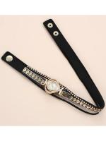 Reloj De Mujer De Lujo Retro Con Diamantes Y Correa Larga De Piel Corazón De Melocotón Reloj De Cuarzo Con Dial De Vidrio Resistente Al Agua - details 9