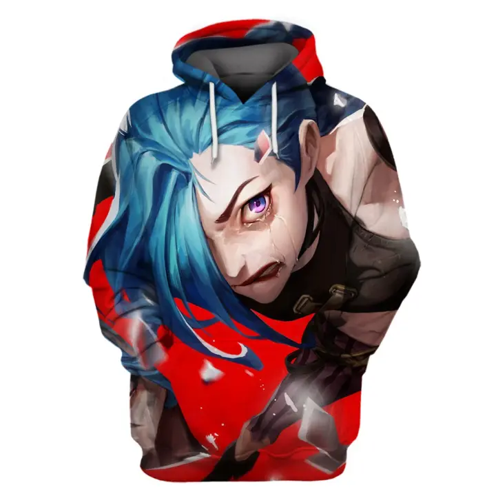 Sudadera De Capucha 3D Arcane League of Legends Para Hombre Moda Casual Abrigo Para Adulto Estilo Hip Hop Abrigo De Tracksuit Sudadera De Jinx Lol - 1