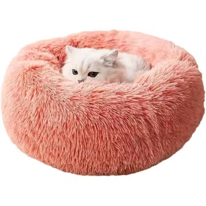 Redonda Cama Perro Gato, Sweatshirt Suave y Mullida Gatos Perros Cama,Lavable Códodo y Cálida Cámaras, Cama Perro CóModo Y CáLida,Cojin Redonda Perro Antideslizante,para Mascotas Gatos y Perros Pequeños,40cm - 1