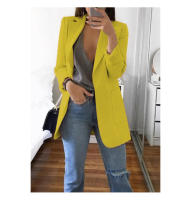 Chaqueta De Mujer Estilo Europeo Y Americano Casual Polo Cuello Redondo Ajustada Para Primavera Y Otoño 2024 Polyester Cotton - details 28