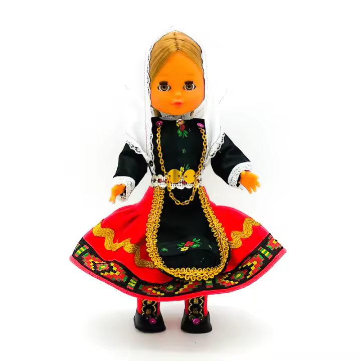 Muñeca regional Lagarterana Folk Artesanía original colección 35 cm.vestido típico Toledo, fabricada en España - 1
