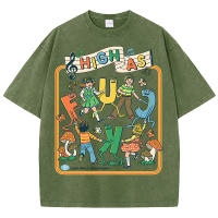 Camiseta Retro Para Hombres Con Patrón De Niños Jugando Suave Algodón Verano Estilo Vintage Camiseta Encogible De Cuello Redondo Talla Grande Streetwear - details 12