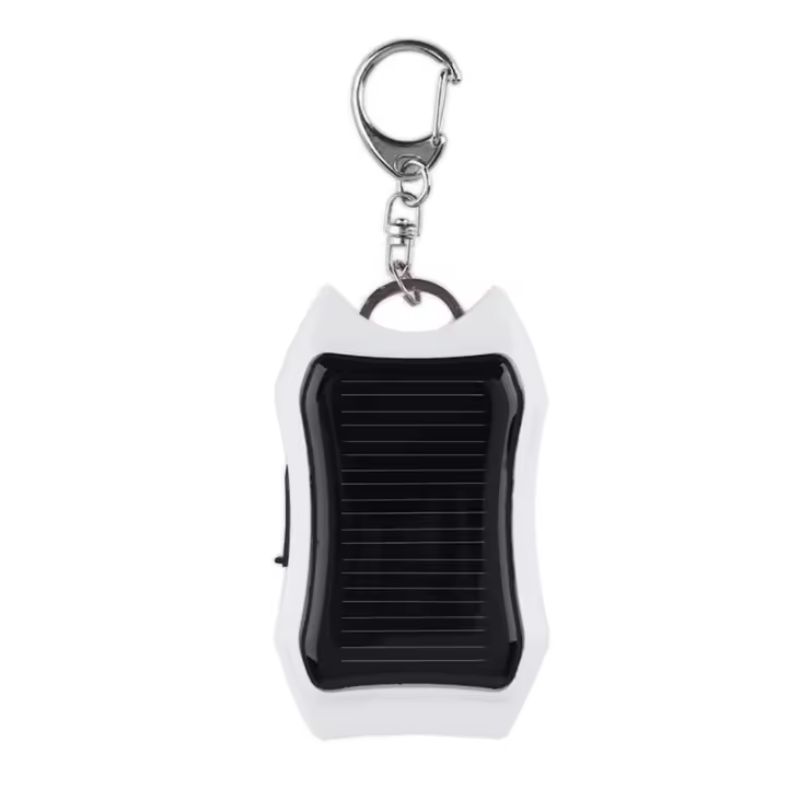 Cargador solar portátil con lavero, 1200 mAh, con mosquetón - 1