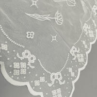 Mantel De Lantejuelas Bordadas Antiguas De Color Sólido Elegante Con Diseño De Flores Rectangular 100% Poliéster Para Uso En Hogar Fiesta Boda Y Banquete - details 15