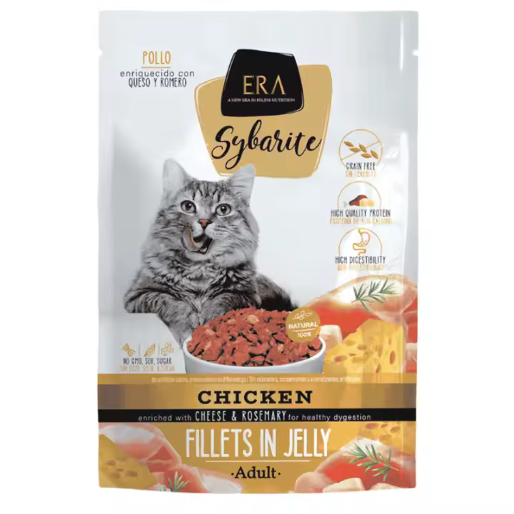 ERA Sybarite Adult Pollo 85 g – Comida Húmeda Premium para Gatos, Sin Cereales - 1