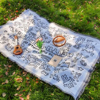 Carpet Bohemio Para Picnic Alfombra De Playa Portátil Para Camping Y Uso Doméstico Tapete De Sofá Tejido Poliéster 100% - details 9