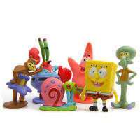 Figuras De Acción SpongeBob Para Niños Juguete De Bob Esponja Cangrejo Jefe Patricio Decoración De Pecera Bandai PVC 3.5-14.5cm - details 11