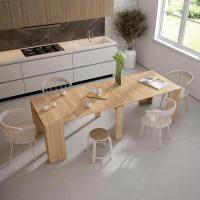 Skraut Home - Mesa Consola Extensible - Mesa Auxiliar - S III - Práctica y Versátil - Estilo Moderno - Fácil Montaje - 2 longitudes 58/222x90x77cm y 58/262x90x77cm - details 2