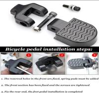 Pareja De Pedales Traseros Para Bicicleta Mini Plegables De Aluminio Antideslizantes Con Suelo Rápido Para BMX Ciclismo De Montaña Vehículos De Cruce Y Niños - details 3