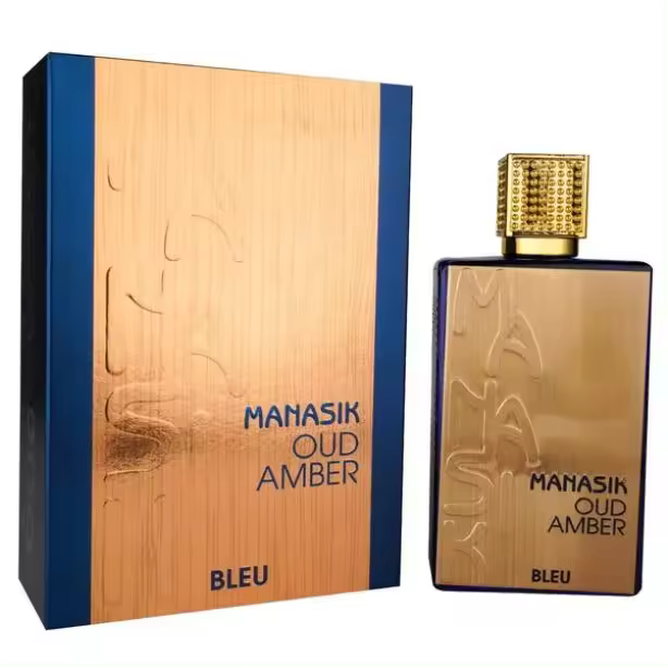 EAU DE PARFUM MANASIK OUD AMBER BLEU MEN 100ML -----PARFUM ARABE 100ML-----MARCA MANASIK - 1