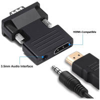 Adaptador De Conversión HDMI a VGA Compatible 1080P Con Jack De Audio De 3.5MM Para PC Escritorio Portátil a HDTV Proyector Video Audio - details 2