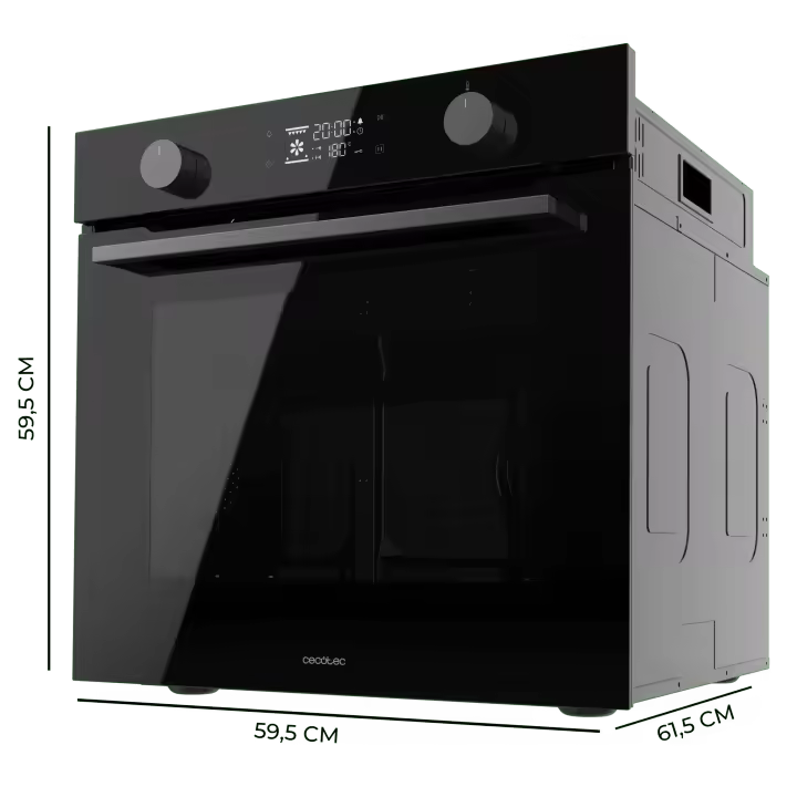 Horno Integrable Pirolítico Bolero Hexa P526000 Glass Black 73L 9 Funciones Clase A 2800W Eficiente y Versátil - 1