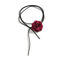 Collar Gargantilla Elegante Con Gran Flor Para Mujer Moda 2023 Cadena Larga De Nudo Joyería En Collar De Cuello - details 5