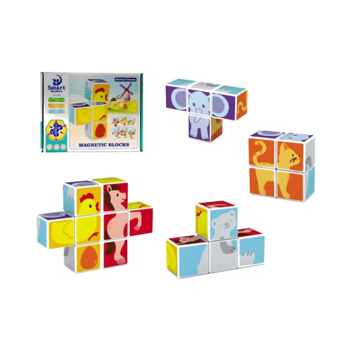 BP Puzzle Magnético Amigos Animales 4 Bloques - 6 Puzles Diferentes - 1