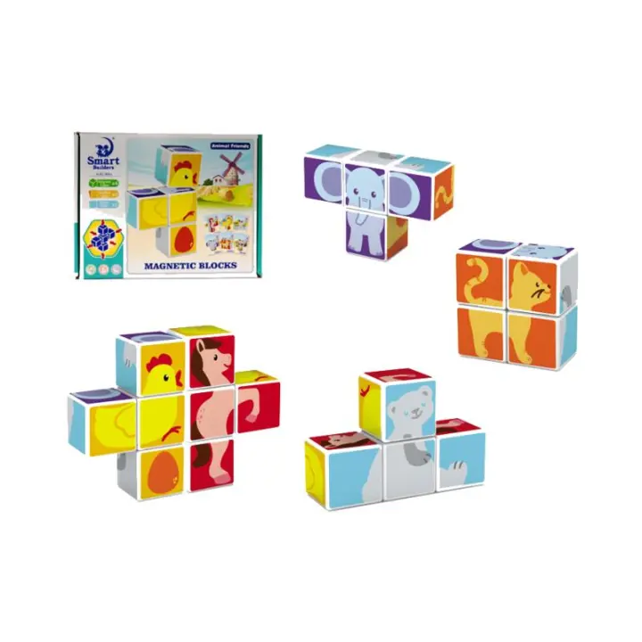 BP Puzzle Magnético Amigos Animales 4 Bloques - 6 Puzles Diferentes - 1