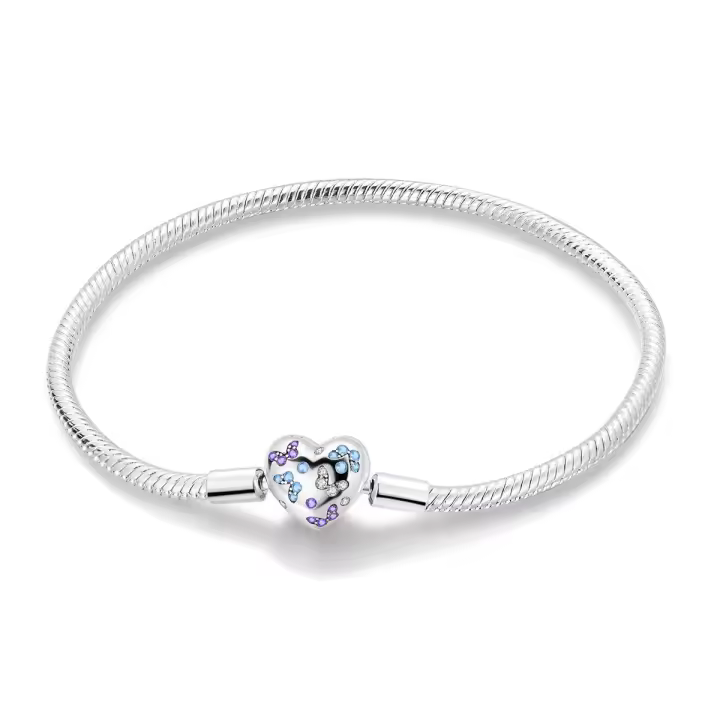 Pulsera De Plata 925 Para Mujer Con Cierre Original Y Cadena De Serpiente Adecuada Para Colgar Charm Brillo Zirconia Pulsera Clásica Para Fiestas - 1