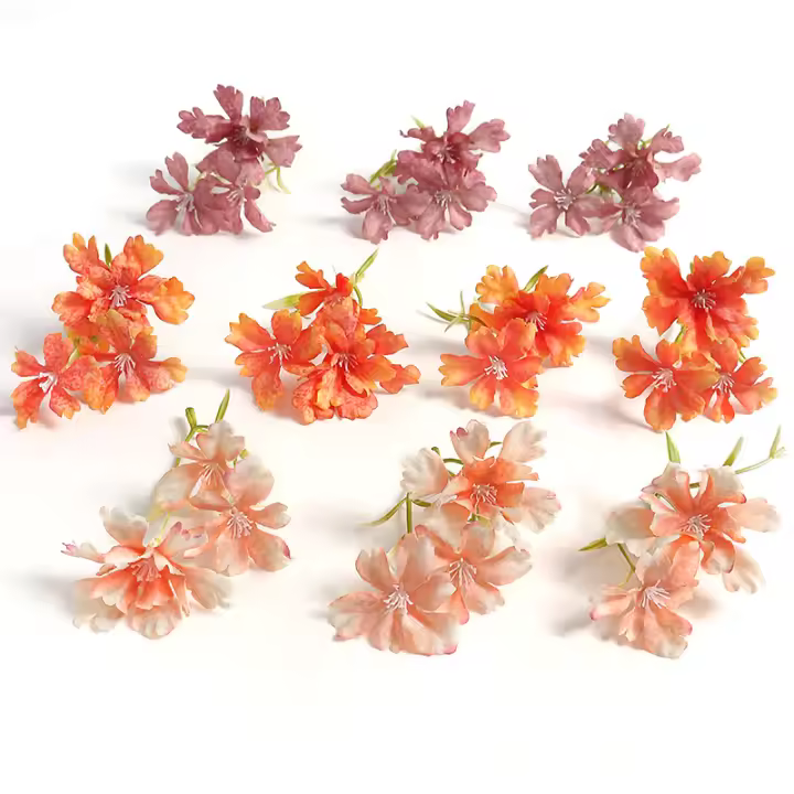 10/20Pcs Plantas Artificiales Flor De 10cm Decoración Para Hogar Jardín Bodas DIY Corona Accesorios Caja De Regalo De Silicio - 1