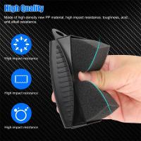 2/4pcs Esponja De Limpieza Para Ruedas De Coche Cepillo De Limpieza De Neumáticos Accesorios De Detalle De Plástico Para Limpieza Y Cera De Pulido Tamaño 12X5.5X7cm Color Negro - details 5