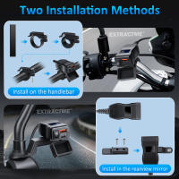 Cargador Rápido PD QC3.0 Para Motocicleta Con Voltímetro Digital Y Conector Tipo C Impermeable Para Celular Adaptador De Corriente De 12V 36W - details 4