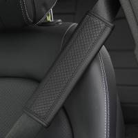 Almohadilla De Cinturón De Seguridad De Cuero PU Para Coche Cubierta De Hombro Transpirable Protección Accesorios De Automóvil Interior - details 0