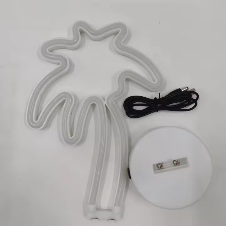 Luz De Neón De Palmera USB/pilas, Regalo De Cumpleaños Para Familia, Decoración De Verano Para Fiesta, Boda Y Bar/restaurantes - 1
