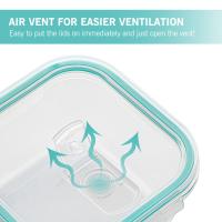 Set 8 fiambreras borosilic rectangulares 200-200-320-400-520-640-640-800ml,Juego de 8 recipientes de almacenamiento de alimentos de cristal,recipientes de vidrio con - details 3