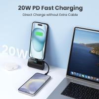Mini Banco de Energía de carga rápida de gran capacidad, portátil al Aire Libre, Pantalla digital, Fuente de Alimentación Móvil, nueva interfaz de emergencia, Cabeza de uva negra, 10000 Ma - details 1