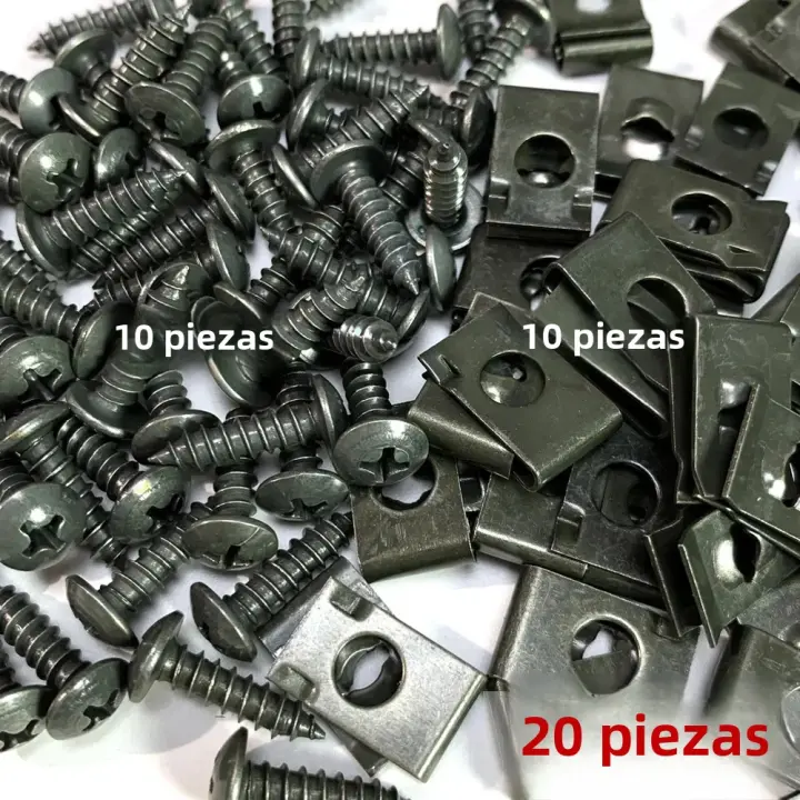 Clip De Metal Para Coche U-Tipo Herramienta De Tornillo Para Cubierta Del Motor Guardia De Salpicadura Parachoques Accesorios De Coche - 1