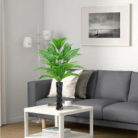 Ramas De Magnolia Artificial 76cm 26 Hojas Falsas De Banyan Hojas Verdes De Sansevieria Para Decoración De Jardín Y Exteriores En Casa - details 2