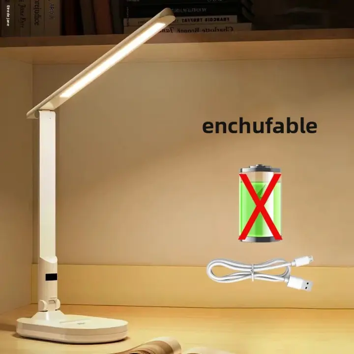 Lámpara De Escritorio LED Táctil Recargable USB Con 3 Niveles De Iluminación Protección Ocular Plegable Para Dormitorio Luz Nocturna Para Mesa - 1