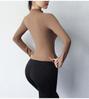 Nueva Chaqueta De Yoga Para Mujeres 2023 Deportiva Ajustada Con Cremallera Prenda De Fitness Para Modelar El Cuerpo Ropa De Yoga Con Capucha - details 5