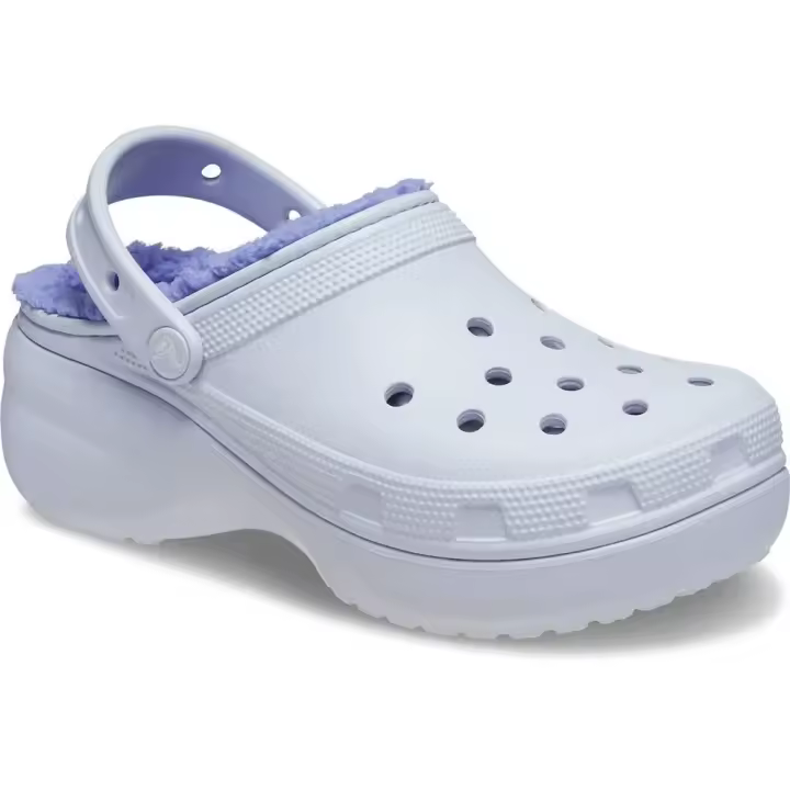 Crocs Zuecos Classic Platform Lined Azul - 1