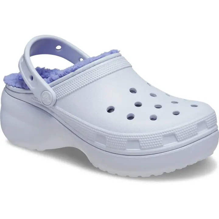 Crocs Zuecos Classic Platform Lined Azul - 1