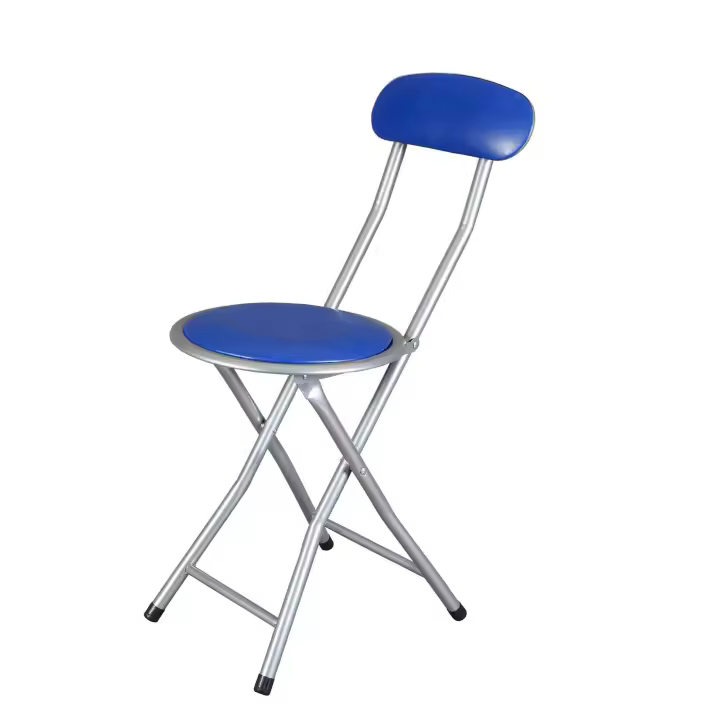 The Secret Home Taburete Plegable de Cocina - Silla Plegable de Metal - Asiento y Respaldo Acolchado - Interior y Exterior - Alto 72 Cm - Ø30 Cm - Varios Colores - 1