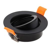 Soporte Redondo Recipiente Para Luz Bajo Techo De 82mm Corte Ajustable De 62mm Para Bombillas GU10 MR16 E27 Aluminio Negro Pack De 3/6/9 - details 2
