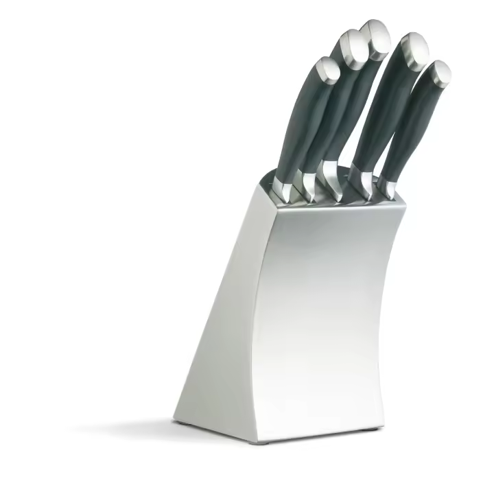 MasterClass Trojan – Set de Cuchillos de Cocina con Bloque para Cuchillos, Acero Inoxidable, 6 Unidades - 1