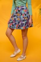 Falda Cove ,Falda Mini Volantes Minueto.La Cove Skirt de Minueto es una falda mini que destaca por su diseño fresco y cómodo,  diseñada en algodón, tiene un estampado muy original y fácil de combinar con otras prendas - details 1