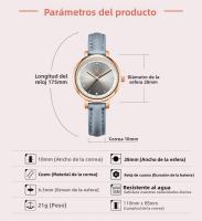 Reloj De Mujer Shengke Con Correa De Cuero Delgada Y Dial Mini Elegante Movimiento Japonés De Cuarzo Regalo Para Niña - details 5