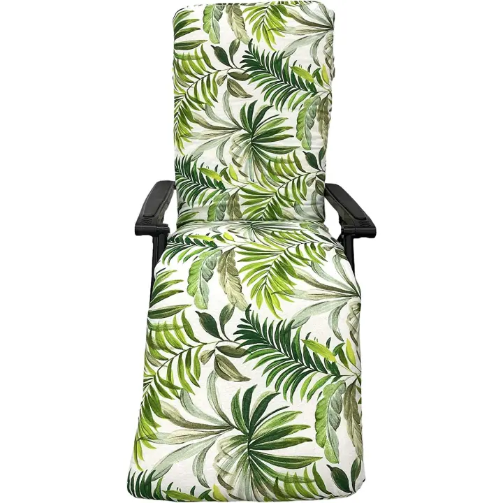 Cojín para Tumbona de Jardín - Estampados Tropicales - Cojín Acolchado Relleno de Fibra - Cojin tumbona - Medidas 120x 50 x 10 cm -180 x 50 x 10 cm - 1