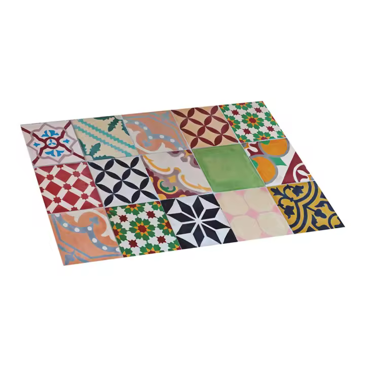 ALFOMBRA VINILICA MOSAICO COLOR 45x75cm - 1