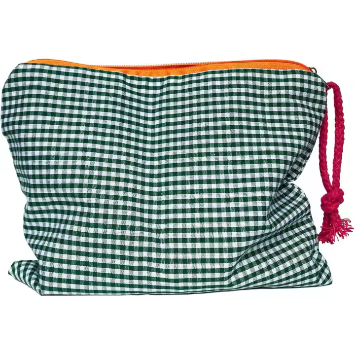 Bolsa de maquillaje portátil, bolso de mano, organizador de cosméticos de viaje, ligera, para mujer (verde) - 1