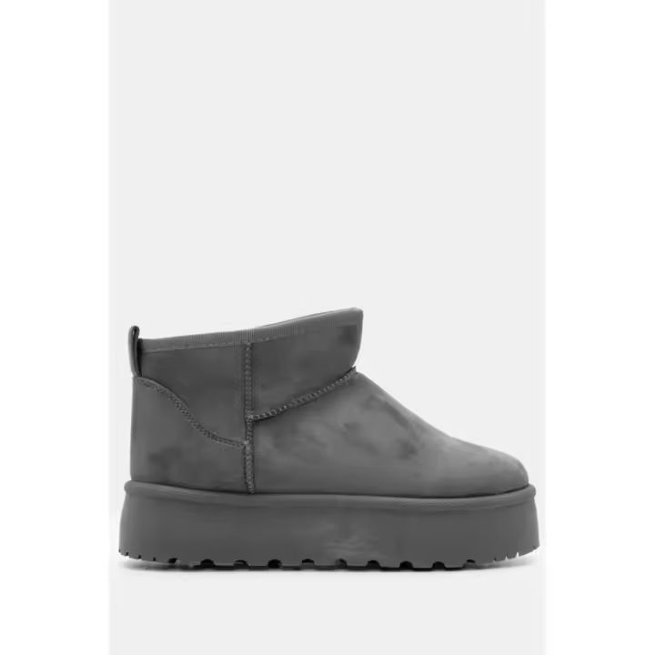 Teovel Bota Australiana Caña Baja con Doble Suela de Mujer - B-391 - Interior Forrado Pelo - Altura Suela 5cm - Nueva Colección Otoño/Invierno 24 - - 1