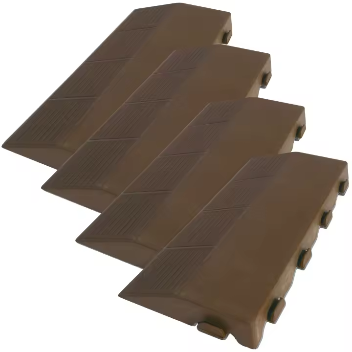 Wellhome Pack 4 Remates Suelo COMBI Marrón Antideslizante - 1
