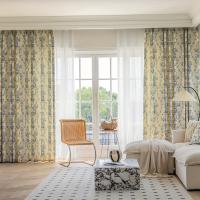 Cortina De Lujo Vintage En Estilo Rural Francesa 65% Blackout Para Dormitorio Y Sala De Estar Decoración Hogar Con Tope De Anillo Tratamiento De Ventana - details 3