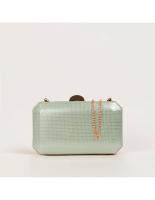 Bolso de mano rígido para fiesta boda bautizo eventos color verde - details 1