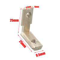 20pcs T Slot Aluminio Perfil L-Forma Soportes Internos Ocultos Con Tornillos Para Perfil De Aluminio Herramientas De Carpintería DIY - details 2