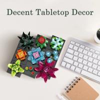 Kit De Bloques De Construcción Para Plantas De Suculentas 682PCS Set De Decoraciones De Escritorio Juguete Para Niñas Regalo De Navidad Incluye Plantas En Macetas - details 4