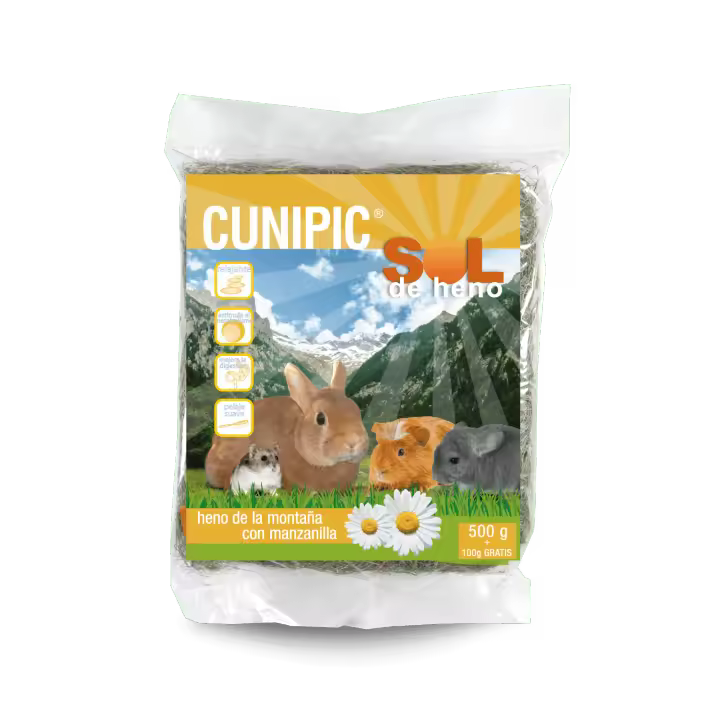 Heno Sol Manzanilla Conejos y Roedores CUNIPIC 500 gr - 1