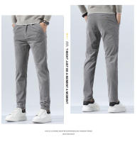 Pantalones Casuales Para Hombre De Cordón Otoño E Invierno Versátiles Y Moda Pantalones Largos Tejidos De Poliéster Y Algodón Estilo Recto Cierre De Cremallera - details 19